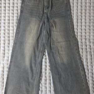 Women's Wide Leg Gray Jeans